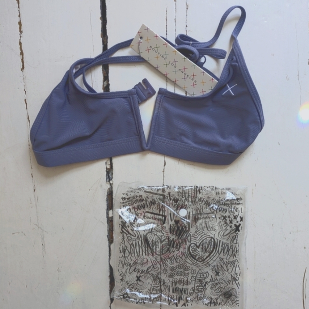 Boutine LA Pale Blue Bikini V Cut Top S Pale Blue - Picture 5 of 6